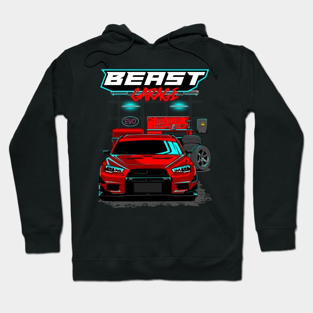 BEAST GARAGE - EVO X Hoodie by rizadeli